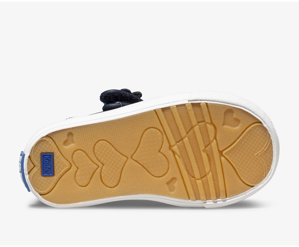 Keds Slip Ons Dziecięce Granatowe - Ella Mary Jane - 59642UKNM